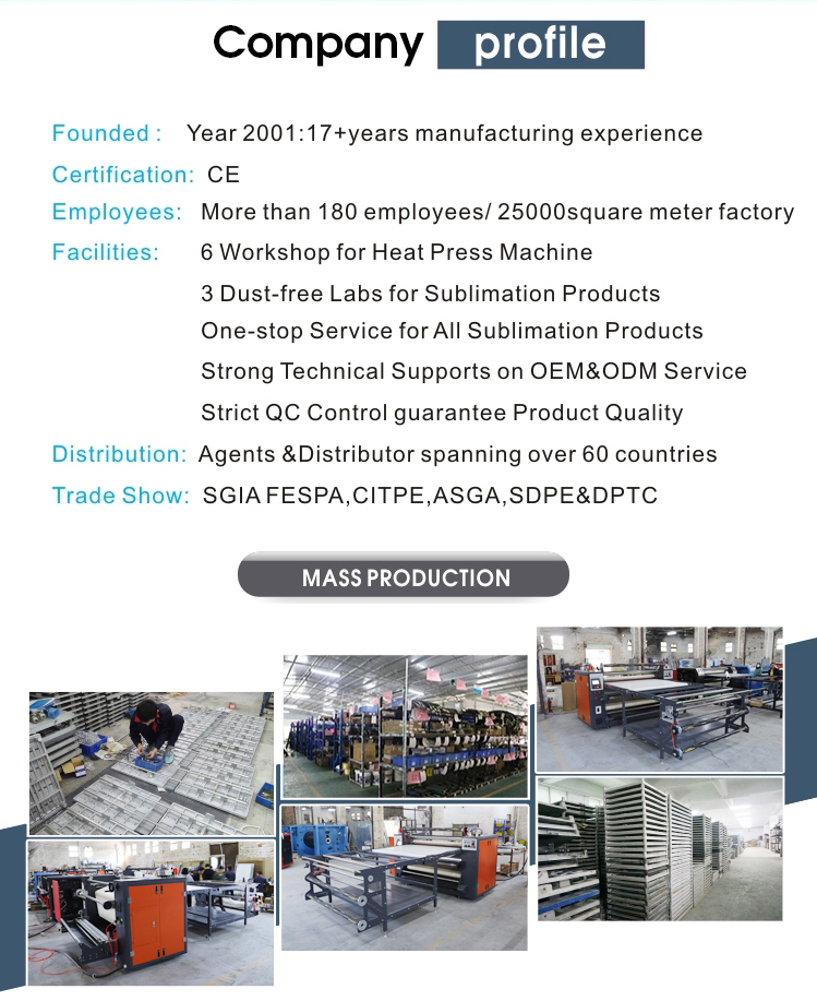 Jiangchuan Brand 1800mm Drum Width Save Energy Thermal Roll To Roll Fabric Rotary Heat Press Transfer Machine